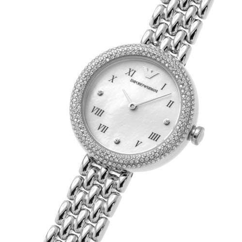 Emporio Armani Rosa Quartz White Dial Silver Steel Strap Watch For Women - AR11354 - Image 2